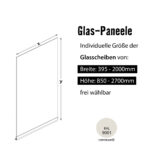 Glasschiebewand cremeweiß Sonderanfertigung