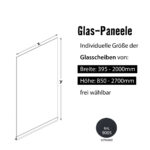 Glasschiebewand schwarz Sonderanfertigung