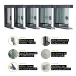 Glasschiebewand anthrazit Sonderanfertigung – Bild 2