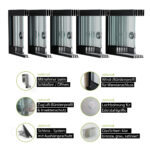 Glasschiebewand schwarz Sonderanfertigung – Bild 2