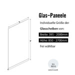 Glasschiebewand verkehrsweiß Sonderanfertigung