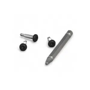 Glasschiebewand 19mm Sicht-Metallschrauben mit Bit in schwarz RAL 9005