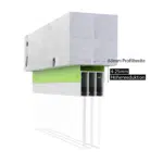 4mm bis 25mm variable Höhenreduktion durch Aluprofil für 3 spurige Glasschiebewand