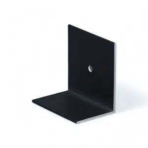 Glasschiebewand Montagewinkel in schwarz RAL 9005