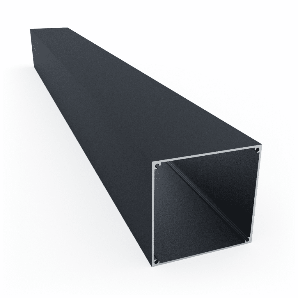 Vierkantrohr 110x110mm schwarz RAL 9005