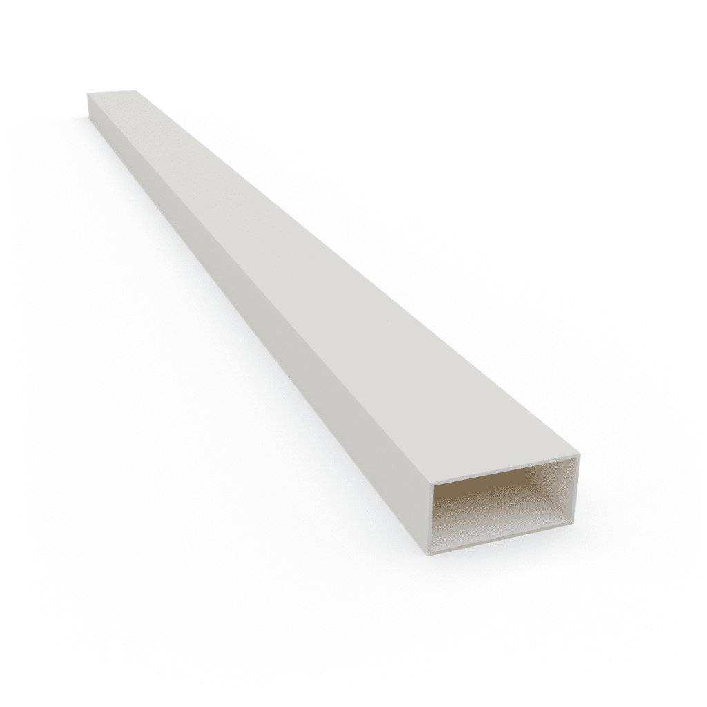 Vierkantrohr 30x60mm cremeweiß RAL 9001