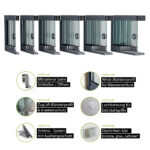 Glasschiebewand anthrazit Maßanfertigung