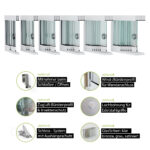 Glasschiebewand verkehrsweiß Maßanfertigung