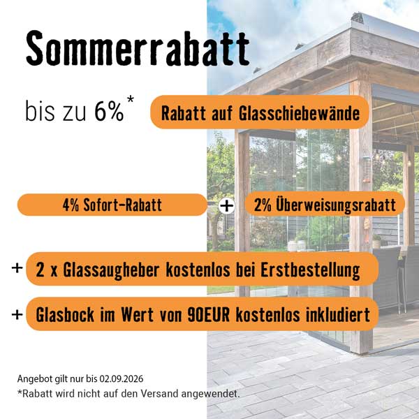 Pop-Up-Banner-Sommer2026 Sommeraktion Preisrabatt Tegards Glasschiebewände